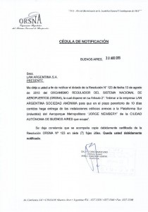 Cédula de Notificación del ORSNA