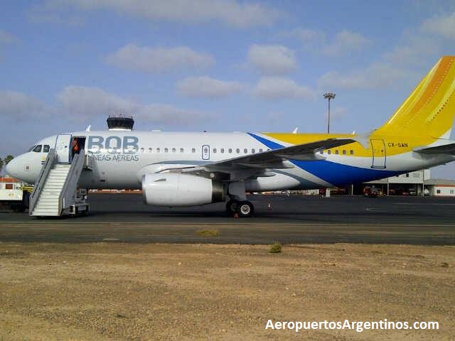 Airbus A319 CX-SAN de BQB en Isla de Sal