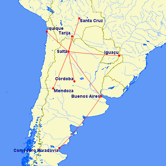 Rutas desde Salta