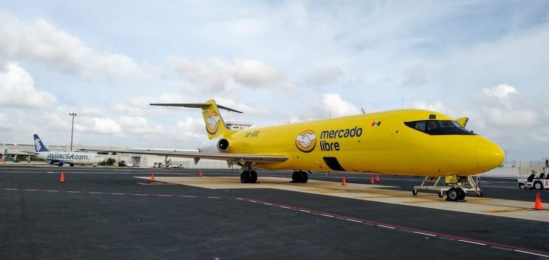 Primer avión con el livery de Mercado Libre para la filial Mexicana - Aviacionline.com