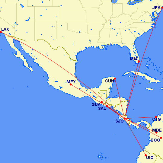 Avianca's network