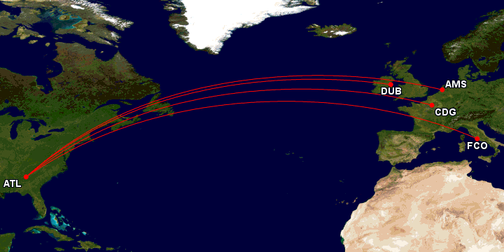 Atlanta A350 europe