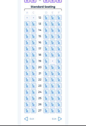 map seat - Breeze Airways