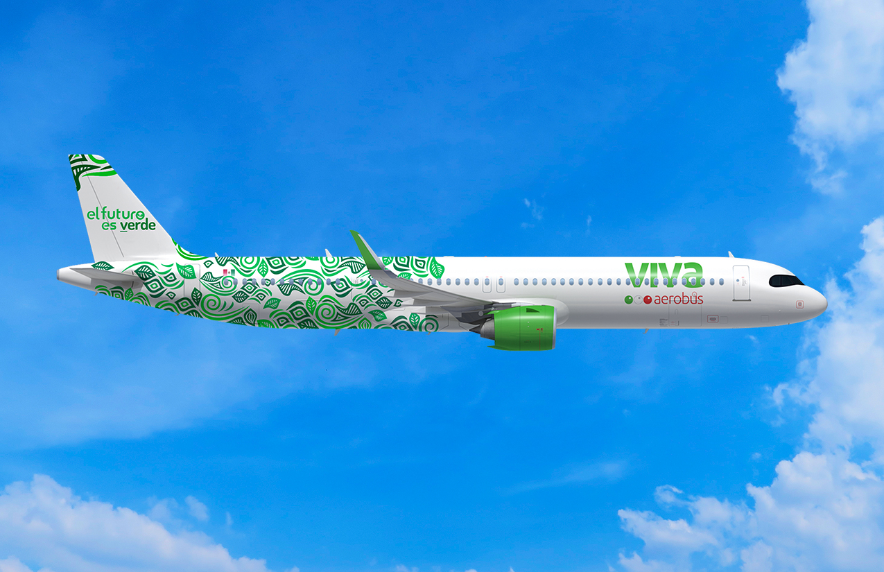 Livery especial de viva aerobus