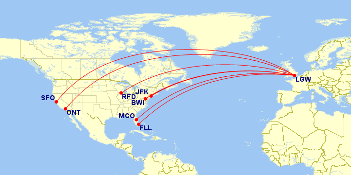 Norse LGW - USA