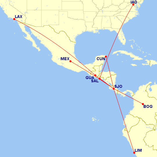 Volaris Costa Rica red internacional