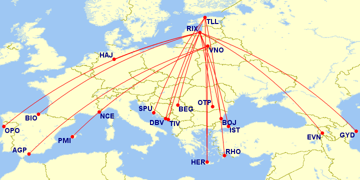 airBaltic new routes