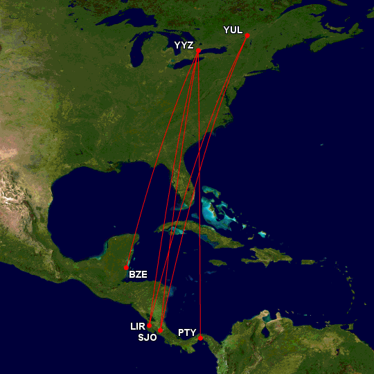 Air Canada Central America