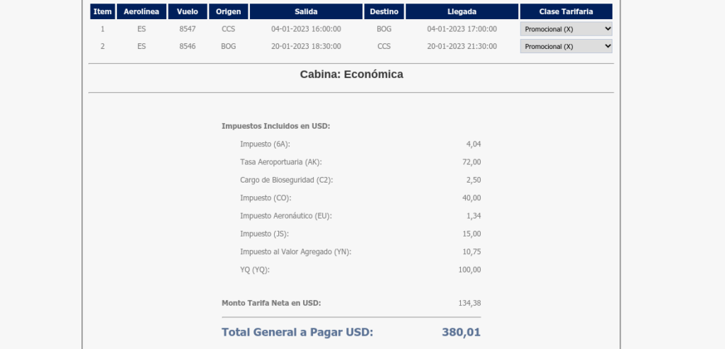 Estelar vuelos a Colombia