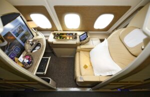 Asiento de First Class en A380 - Emirates