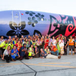 Imua One landing and celebration in Honolulu, Hawaii on April 28, 2023. Credit: Brianna Juda, Southwest Airlines