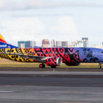 Imua One landing and celebration in Honolulu, Hawaii on April 28, 2023. Credit: Brianna Juda, Southwest Airlines