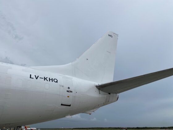 LV-KHQ Boeing 737-800 BCF carguero Aerolíneas Argentinas Cargo (Photo credit: Angelini Sosa)