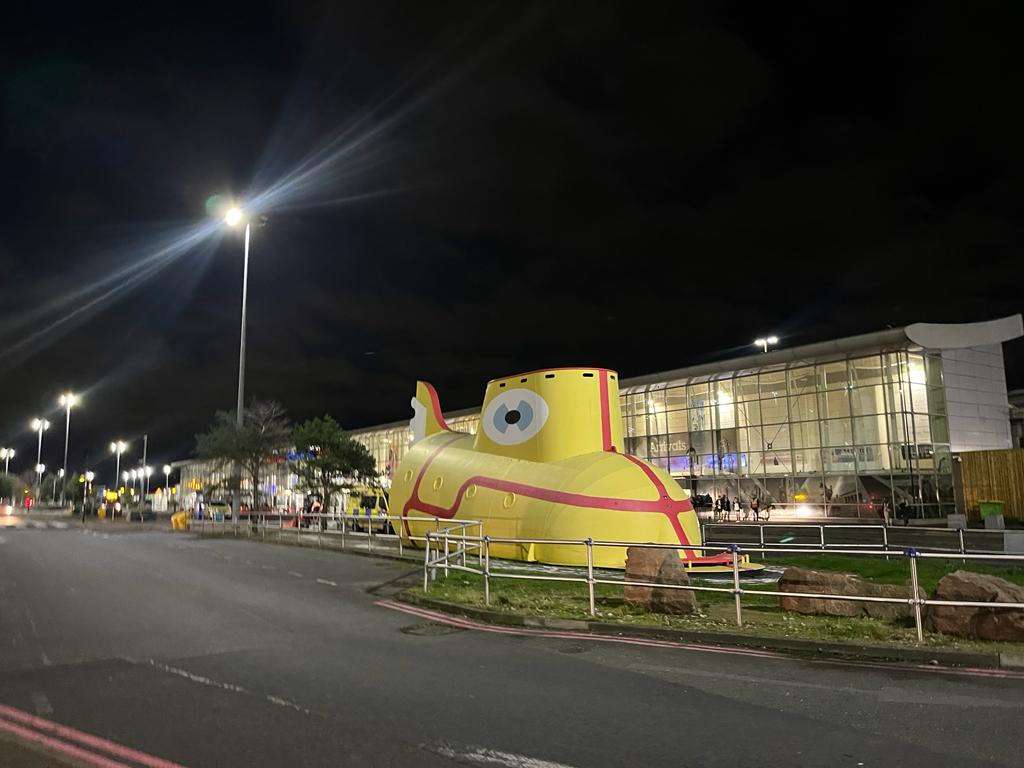 Liverpool Airport Yellow Submarine