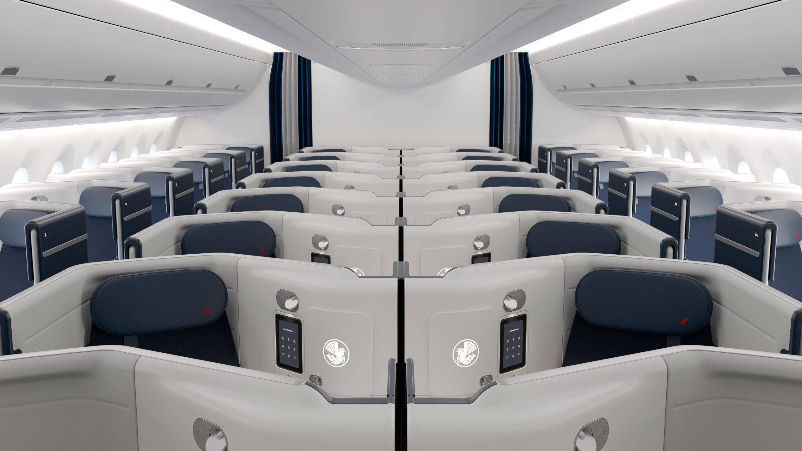 Air France presenta nuevos asientos business para Airbus A350 en Aircraft Interiors Expo 2023