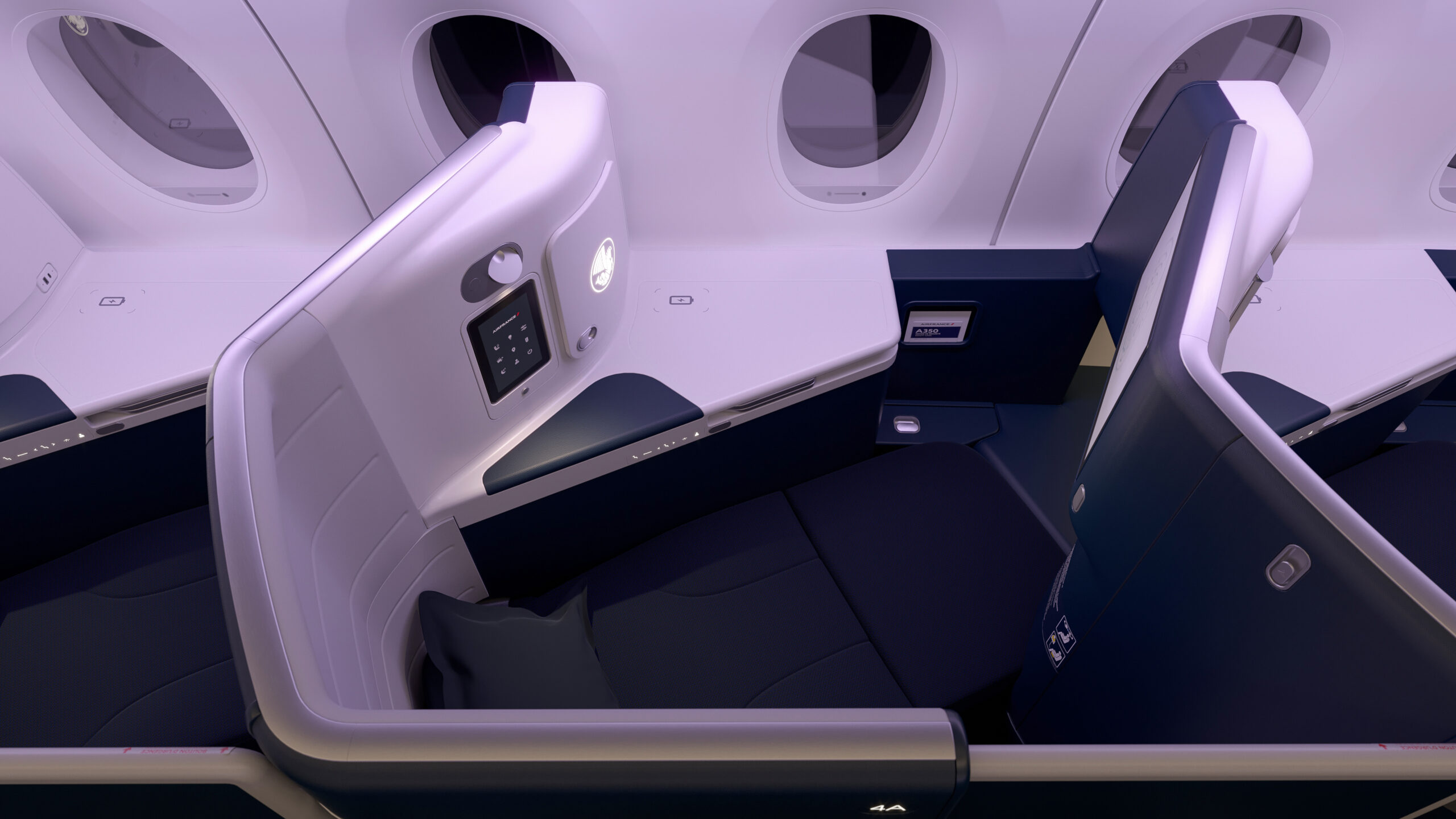 Air France presenta nuevos asientos business para Airbus A350 en Aircraft Interiors Expo 2023