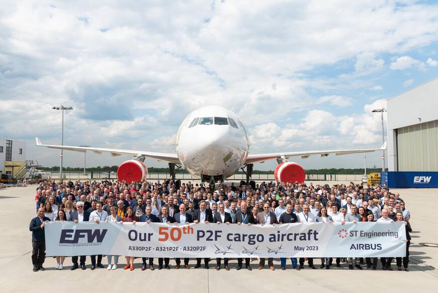 EFW entrega el avión número 50 convertido de pasajero a carga: Airbus A330-300P2F