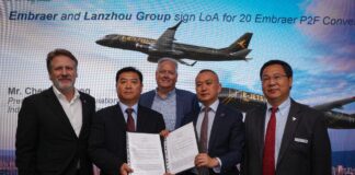 Embraer - Lanzhou Aviation Industry Development Group - Acuerdo conversiones P2F - Paris Air Show 2023