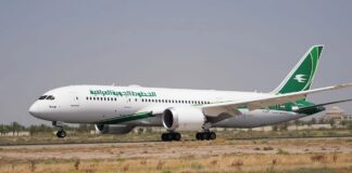 Iraqi Airways First Boeing 787 Dreamliner