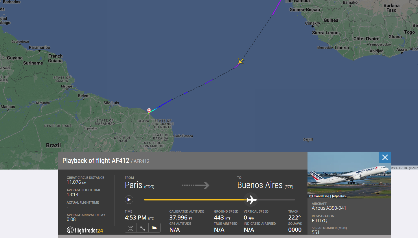 AF412 Air France Airbus A350