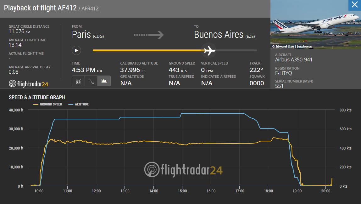 AF412 Air France Airbus A350