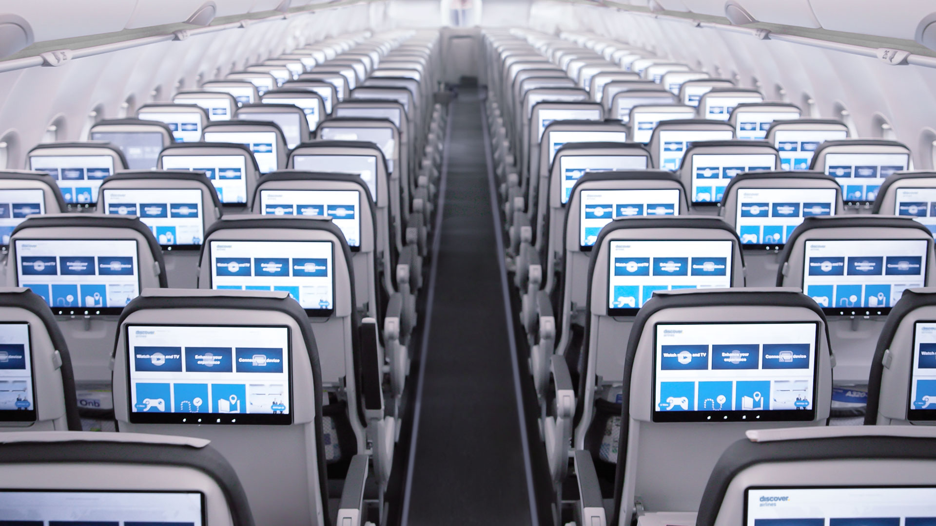 Discover Airlines interiores de Airbus A320 AERENA Inseat