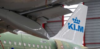 Timón del primer Airbus A321 neo de KLM - Foto Ton de Geest/LinkedIn